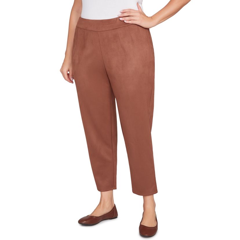 SOLID FAUX SUEDE PANT