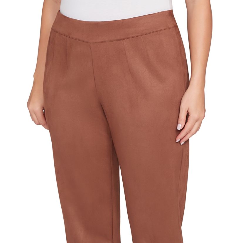 SOLID FAUX SUEDE PANT