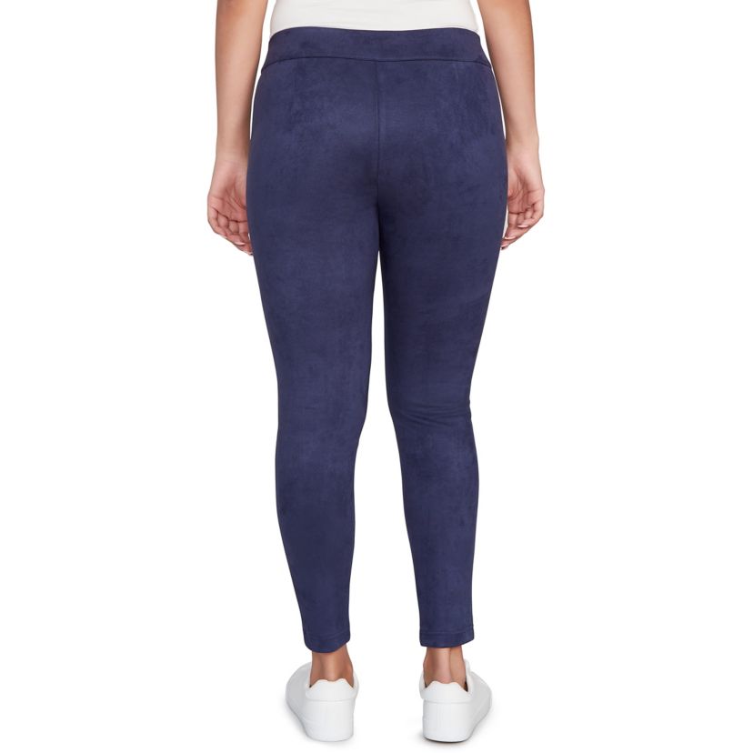 SOLID FAUX SUEDE PANT