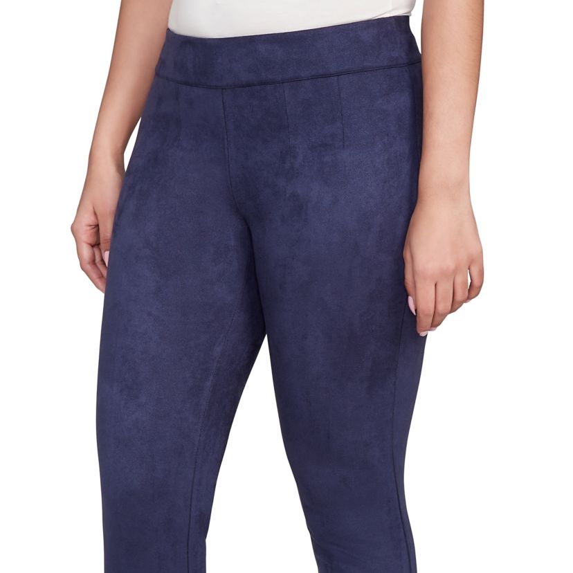 SOLID FAUX SUEDE PANT
