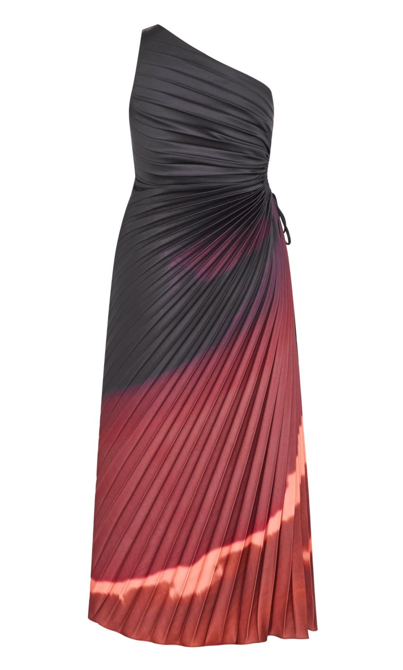 City Chic Aliza Print Pleat Maxi Dress | Belk