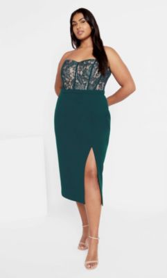 belk emerald green dress Women's Green Midi Dresses