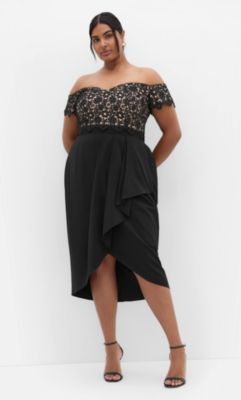 City Chic Lace Glamour Midi Dress | Belk