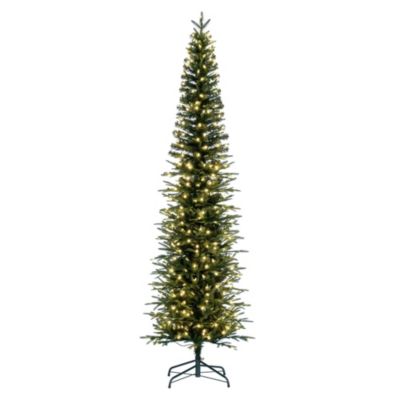 Vickerman 10' Bixley Pencil Fir Artificial Christmas Tree, Warm White Dura-lit LED Lights