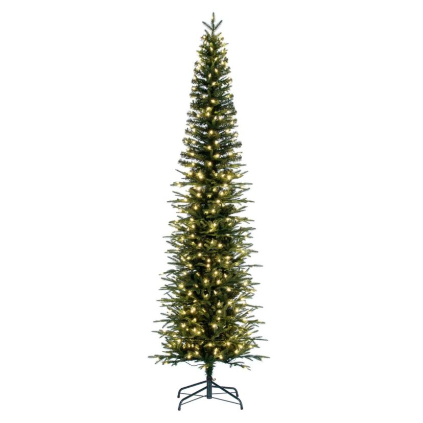 Vickerman 10 Bixley Pencil Fir Artificial Christmas Tree, Warm White Dura-lit LED Lights
