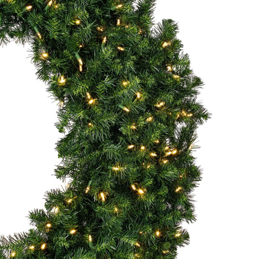 Vickerman 60" Douglas Fir Artificial Christmas Wreath, Warm White LED Lights