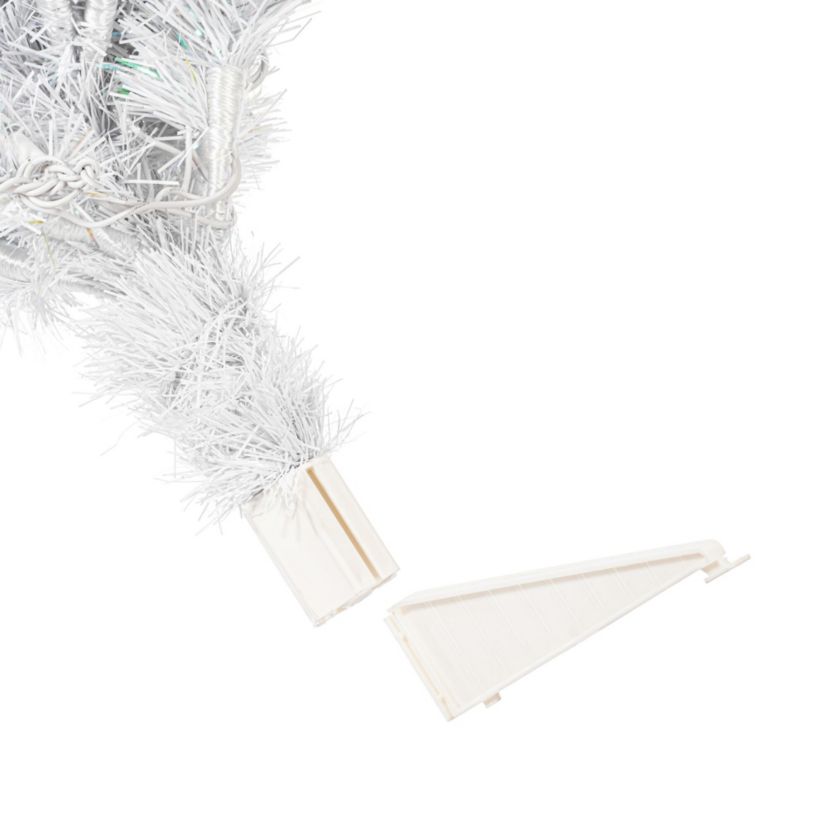 Vickerman 3.5 Sparkle White Spruce Artificial Christmas Tree, Warm White LED Lights