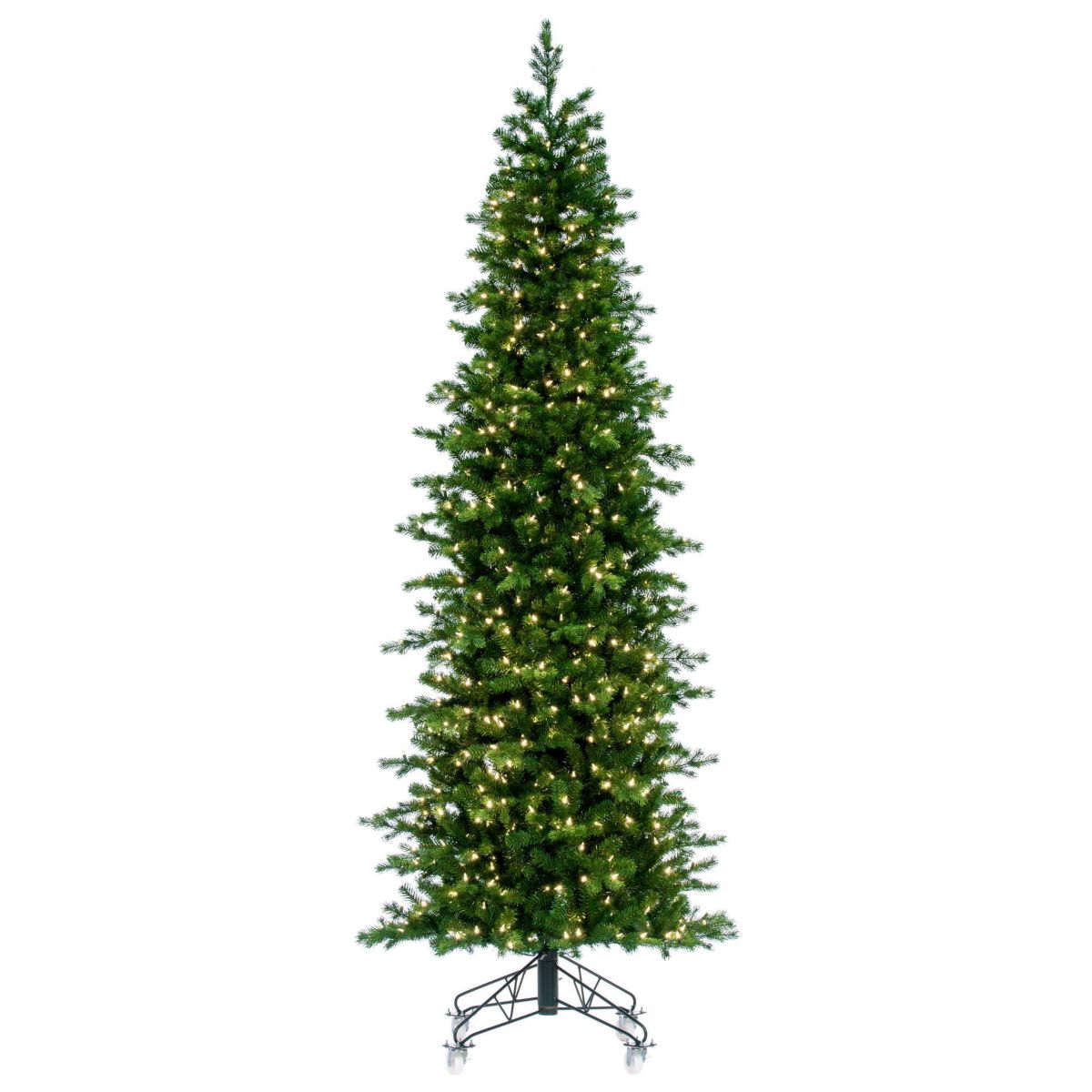 Vickerman 7.5 x 38" Eagle Fraser Slim Artificial Christmas Tree, Warm White Dura-lit LED Lights