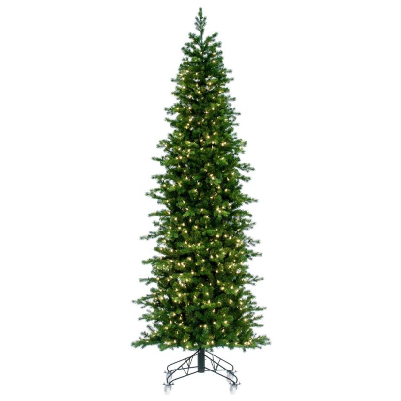 Vickerman 7.5 x 38" Eagle Fraser Slim Artificial Christmas Tree, Warm White Dura-lit LED Lights