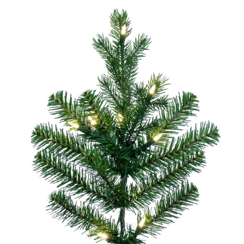 Vickerman 7.5 x 38" Eagle Fraser Slim Artificial Christmas Tree, Warm White Dura-lit LED Lights