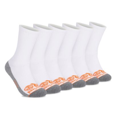 Men's TIMBERLAND PRO 6 PACKWORK SOCK- CREW, White