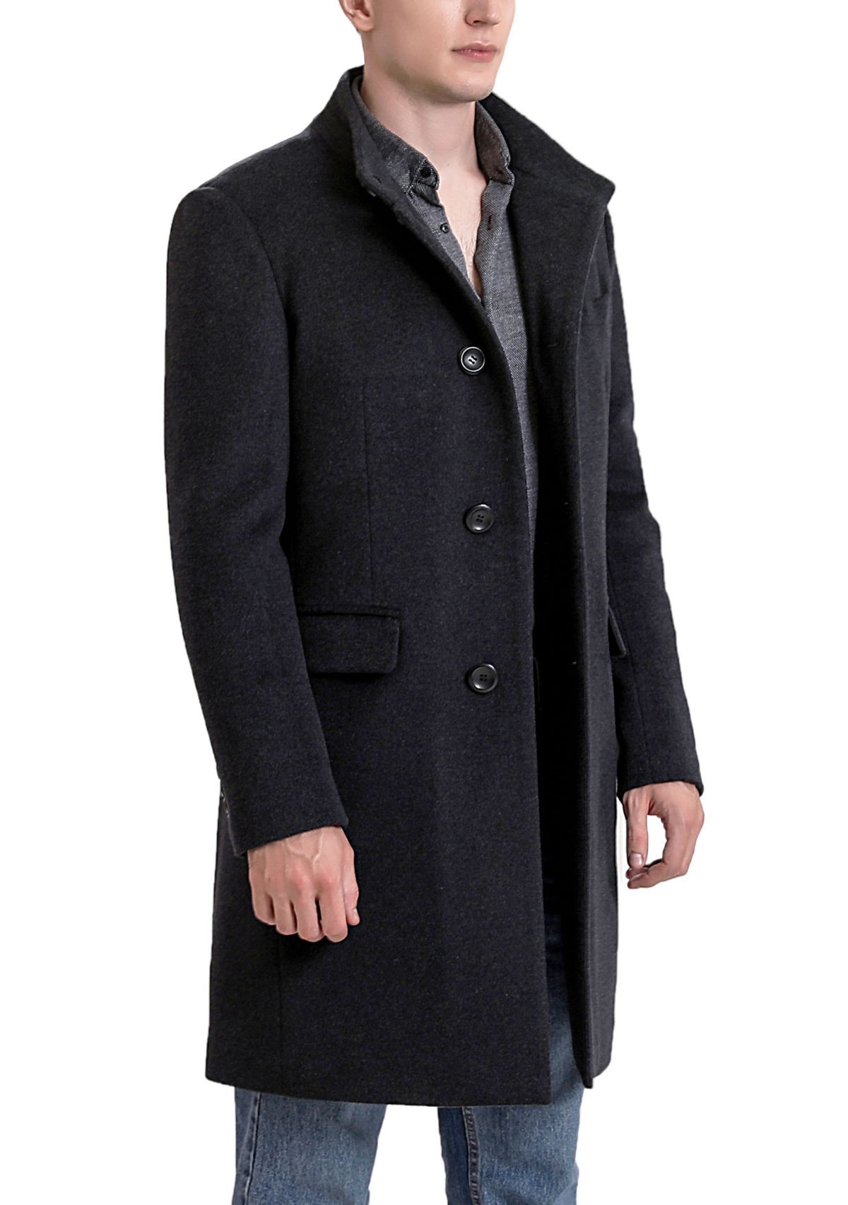 Mens Jacob Wool Blend Top Coat