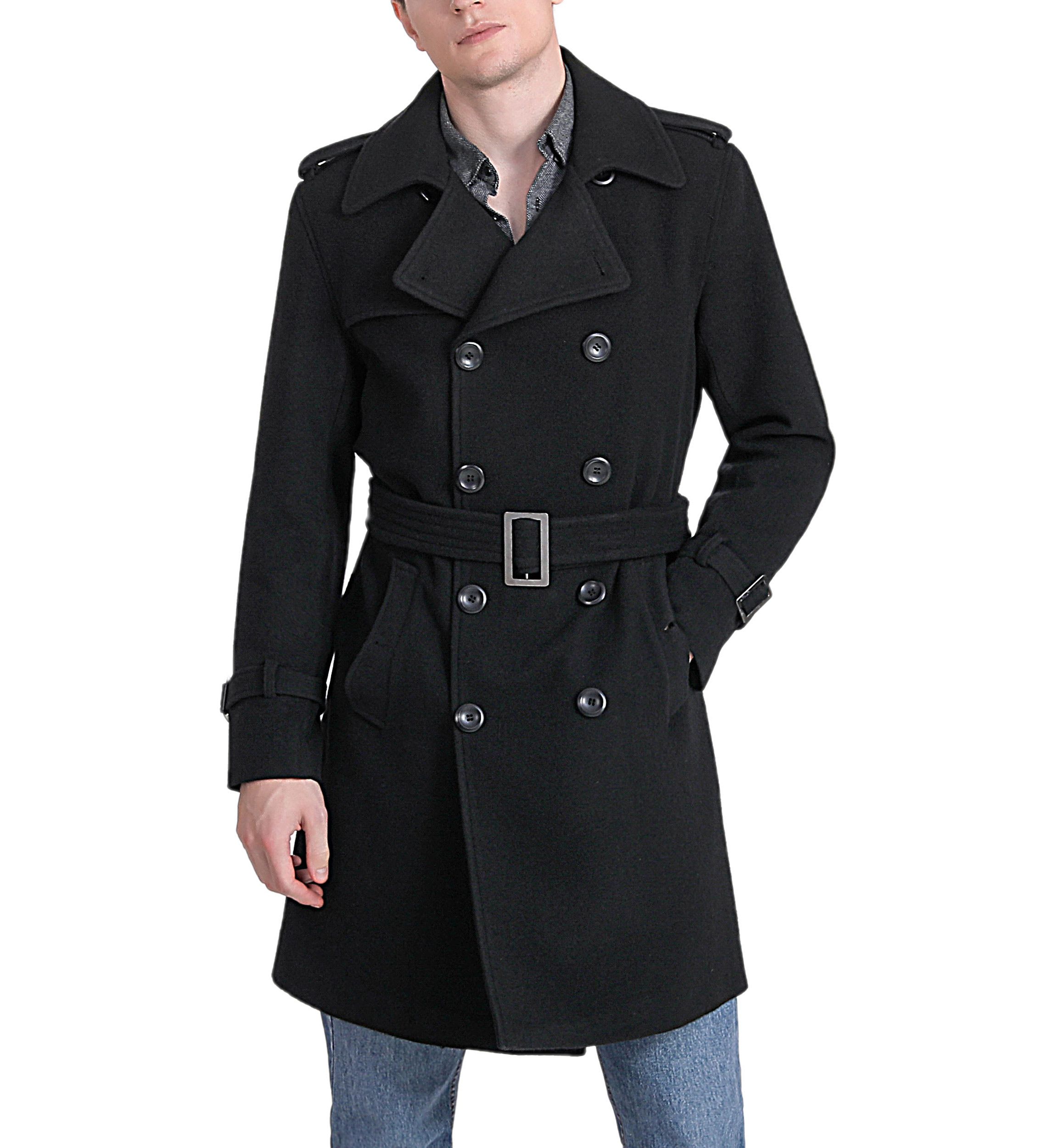 Mens Jake Wool Blend Trench Coat