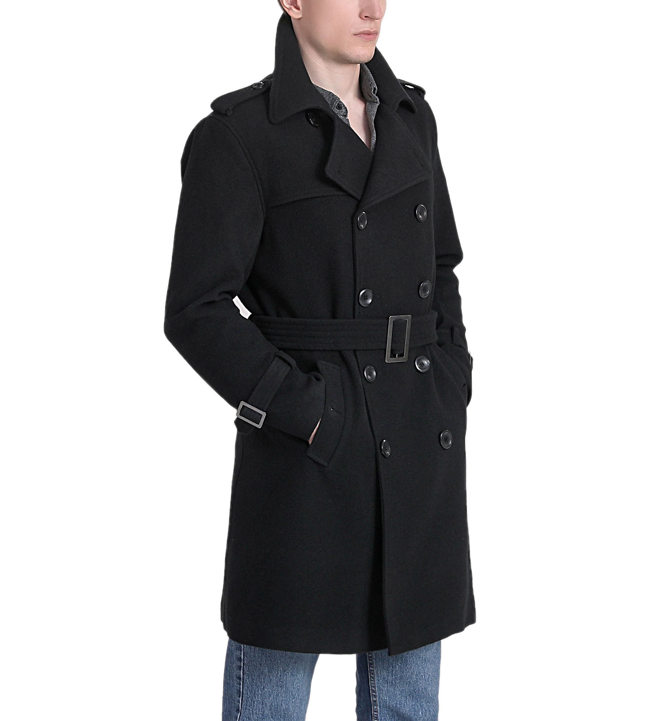 Mens Jake Wool Blend Trench Coat