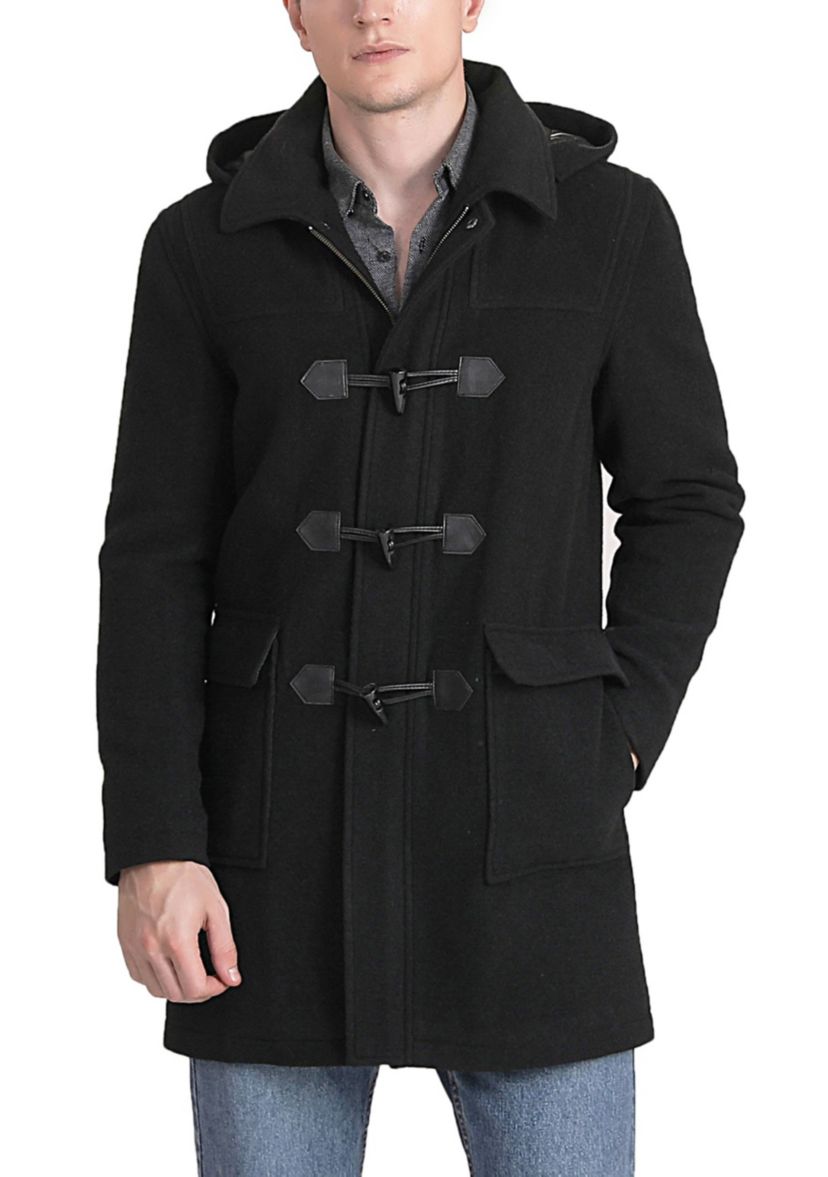 Mens Mason Wool Blend Duffle Toggle Coat
