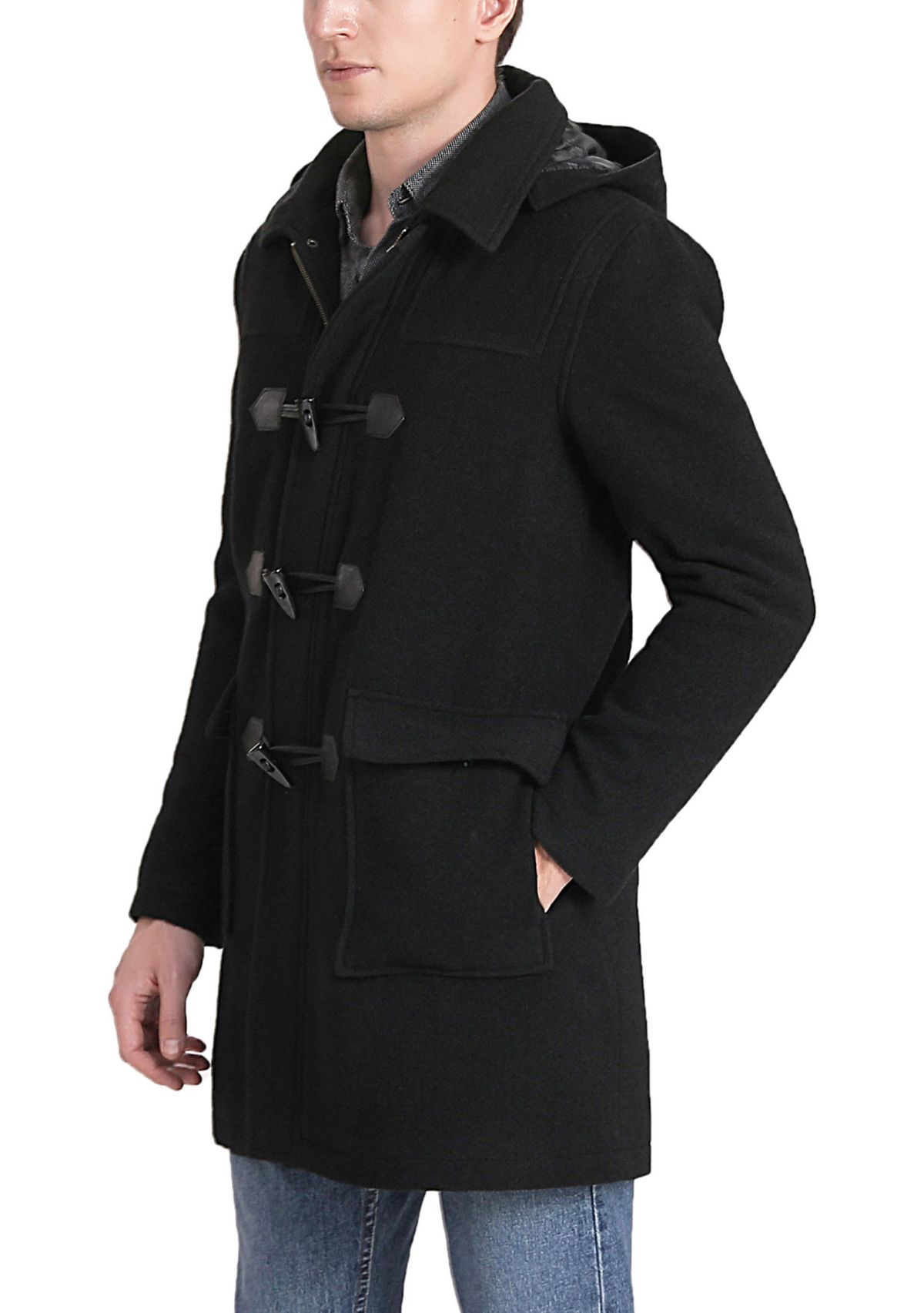 Mens Mason Wool Blend Duffle Toggle Coat