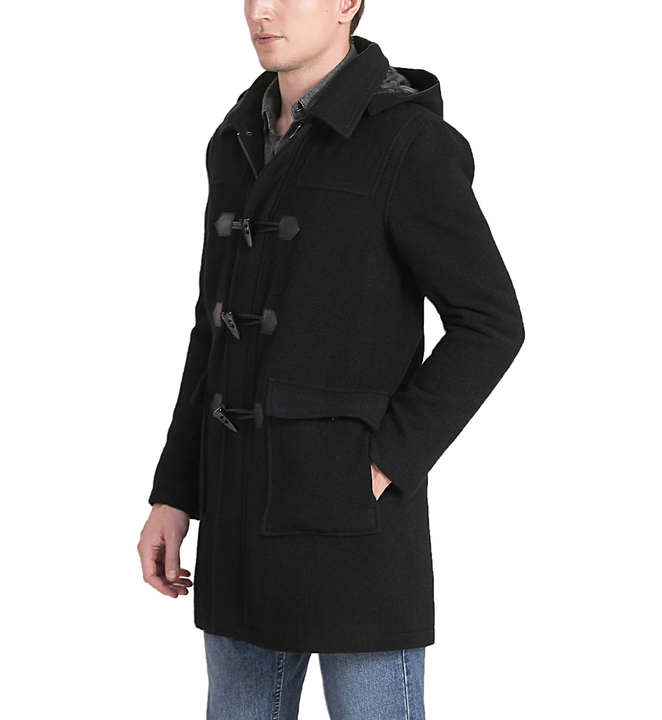 Mens Mason Wool Blend Duffle Toggle Coat