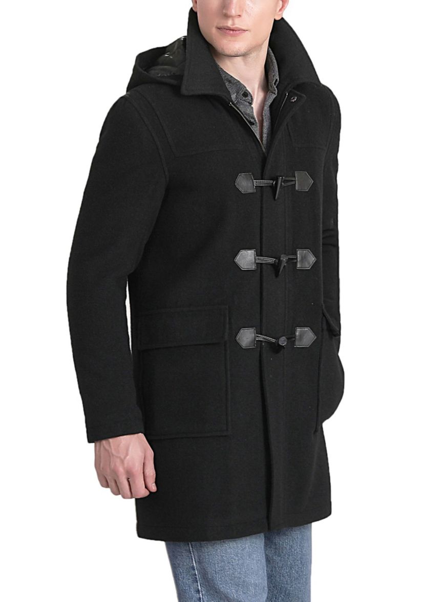 Mens Mason Wool Blend Duffle Toggle Coat