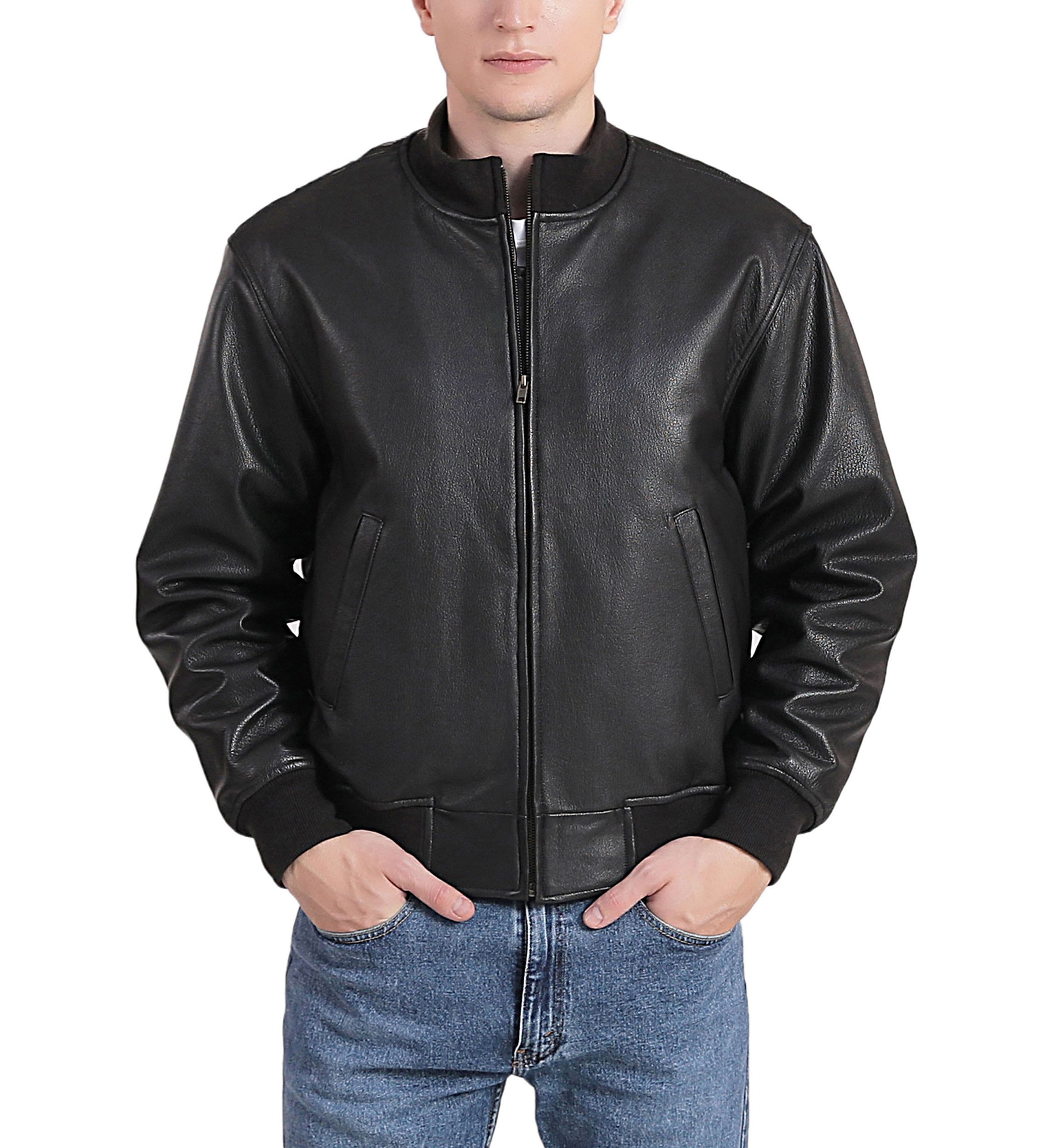 Mens WWII Leather Tanker Jacket