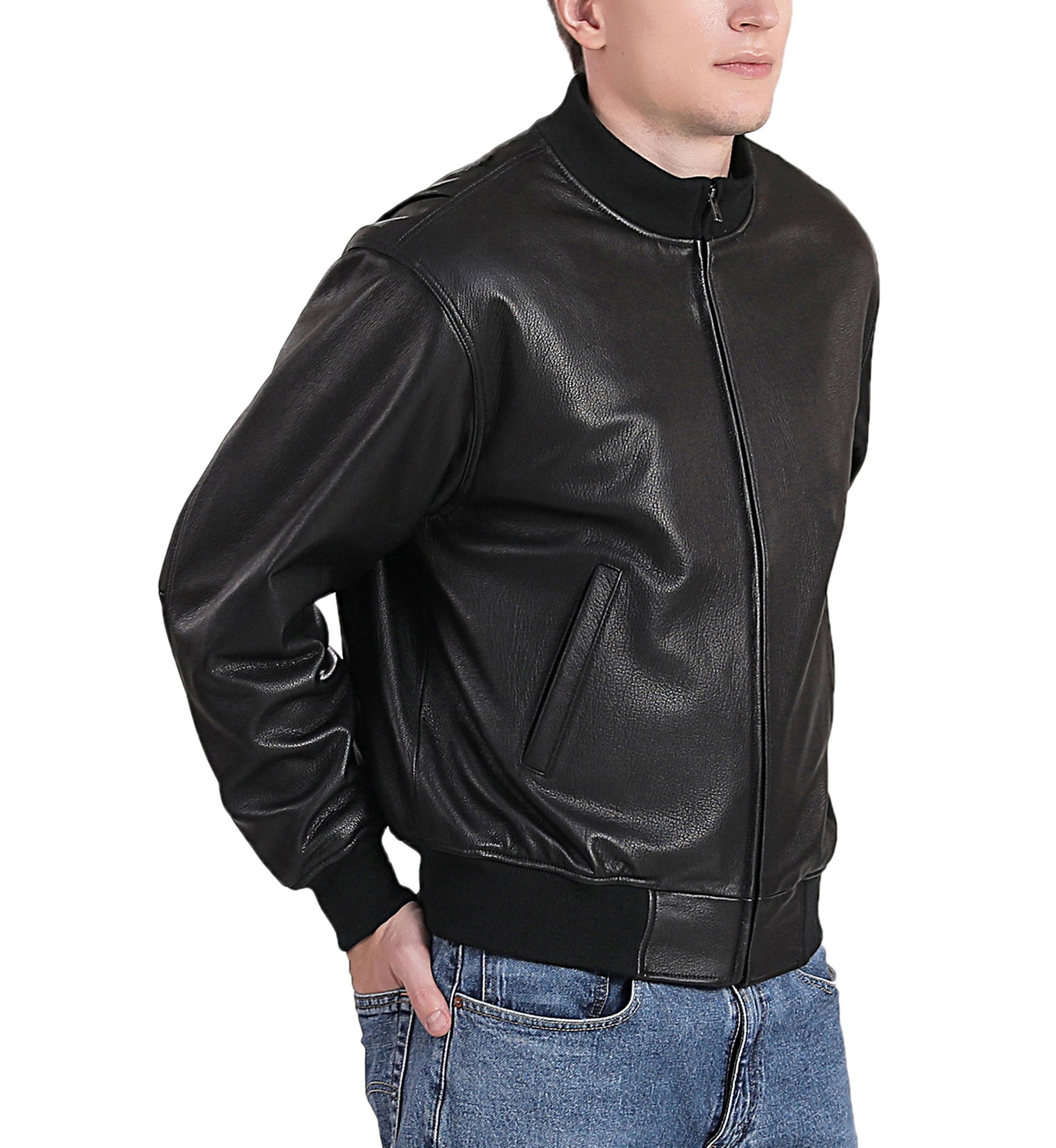 Mens WWII Leather Tanker Jacket
