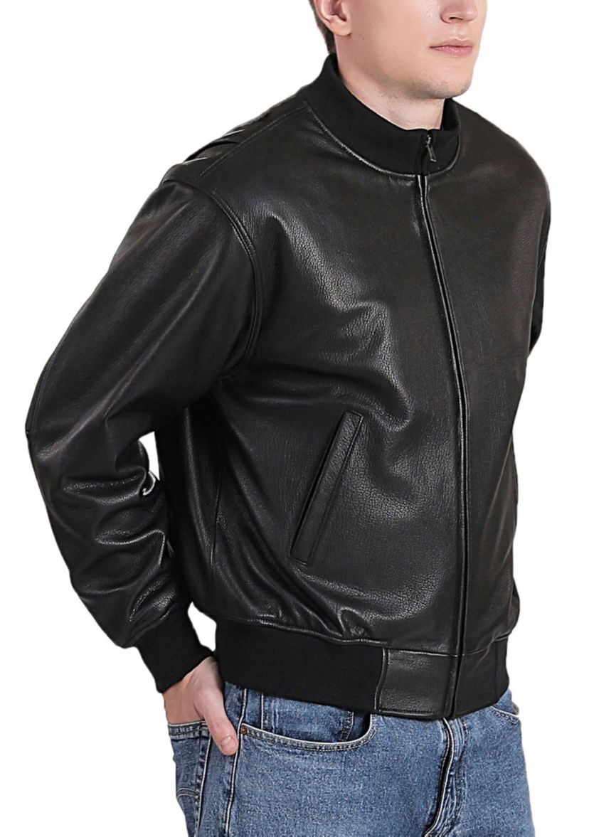 Mens WWII Leather Tanker Jacket