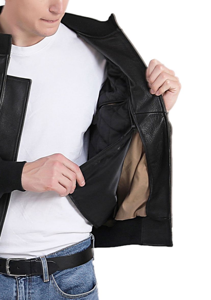 Mens WWII Leather Tanker Jacket