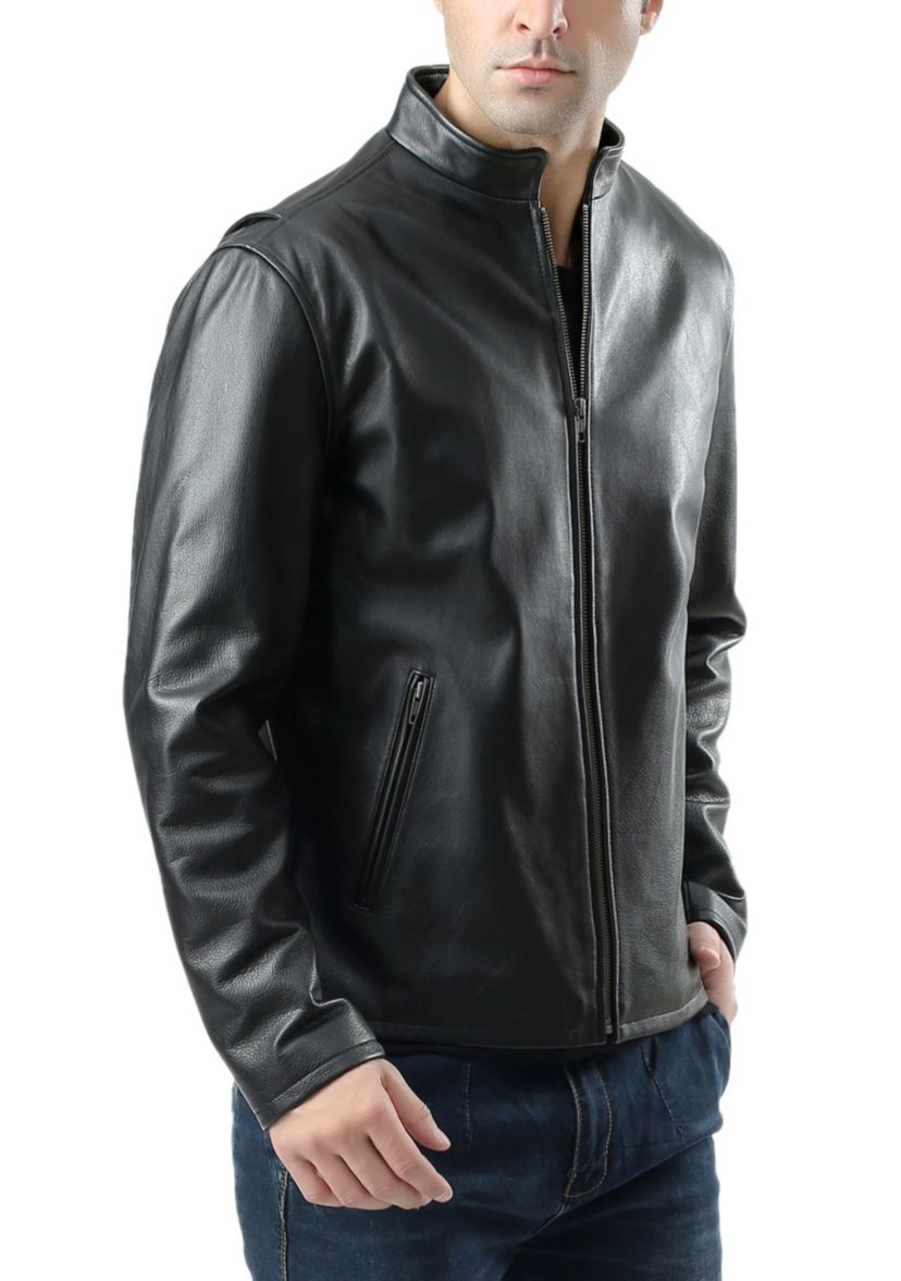 Mens Urban Motorcycle Leather Jacket