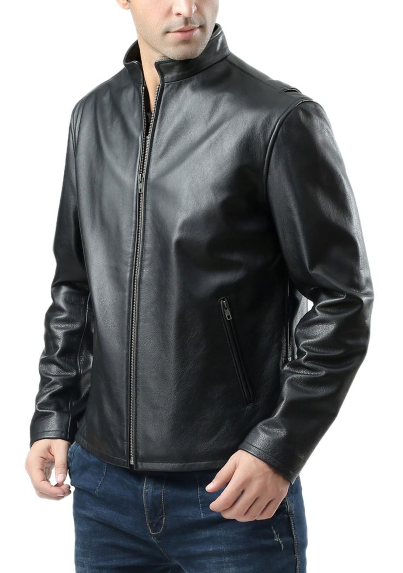 Mens Urban Motorcycle Leather Jacket