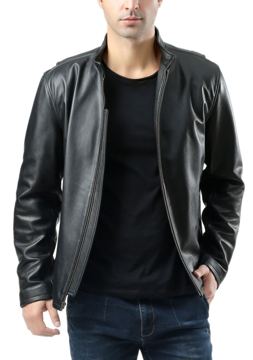 Mens Urban Motorcycle Leather Jacket