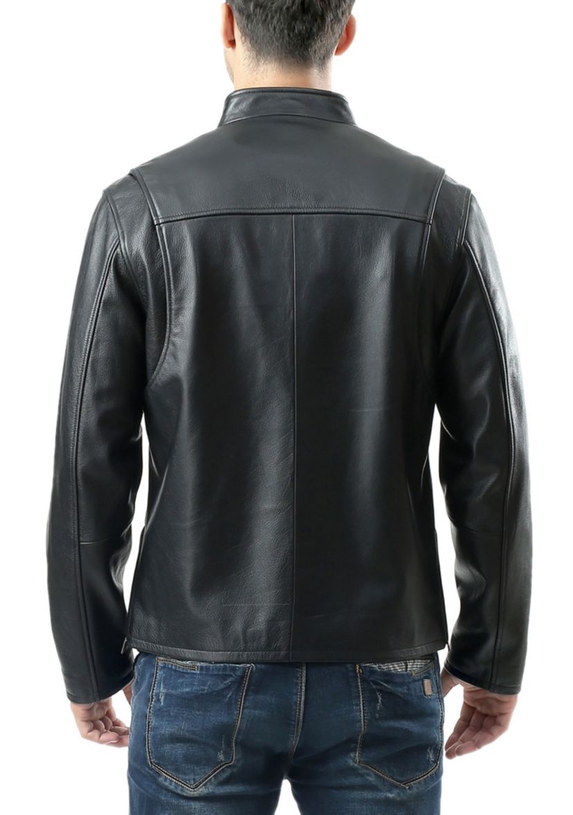 Mens Urban Motorcycle Leather Jacket