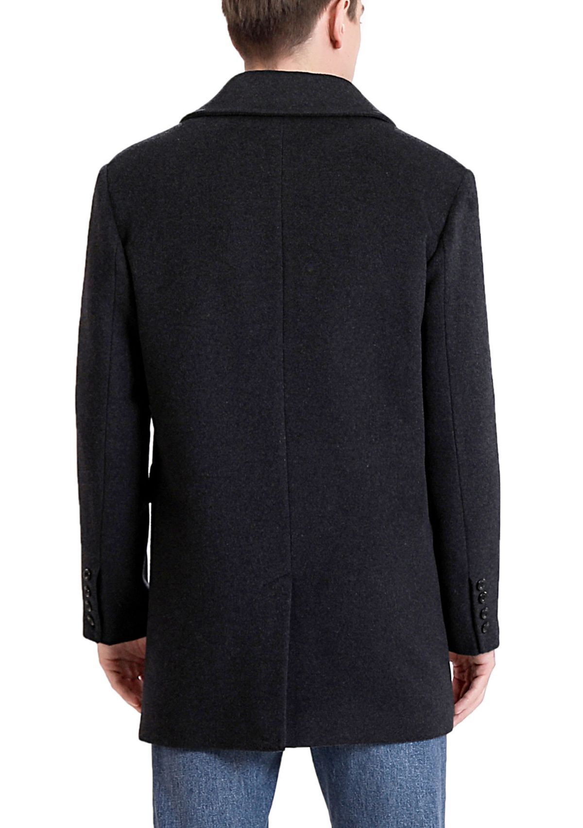 Mens Michael Wool Blend Single Breasted Walking Car Coat