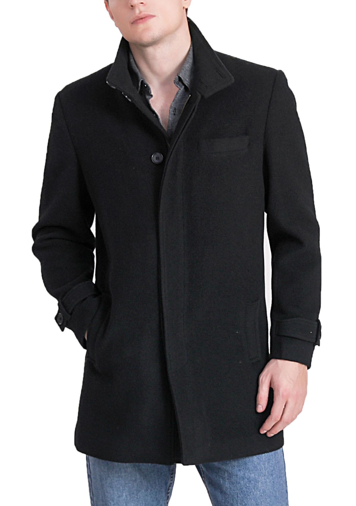 Mens Owen Wool Blend Car Coat
