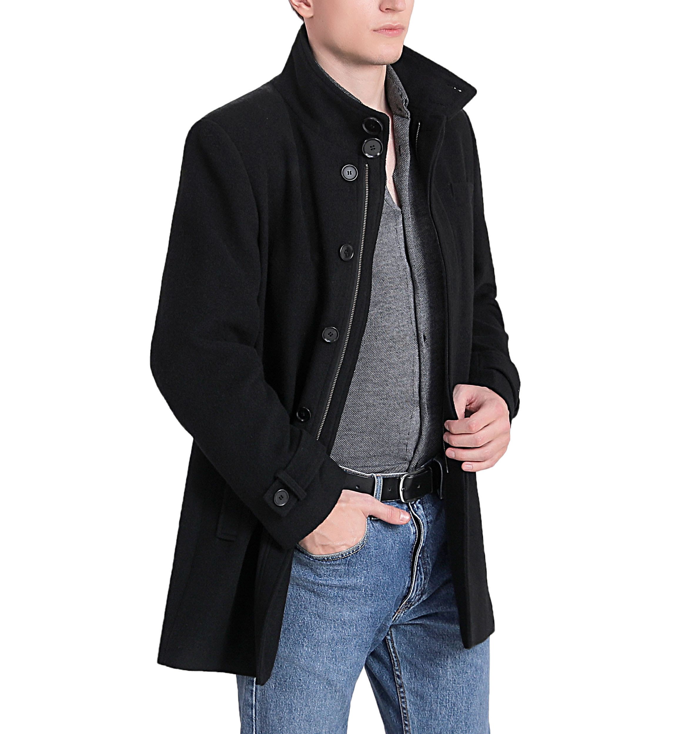 Mens Owen Wool Blend Car Coat