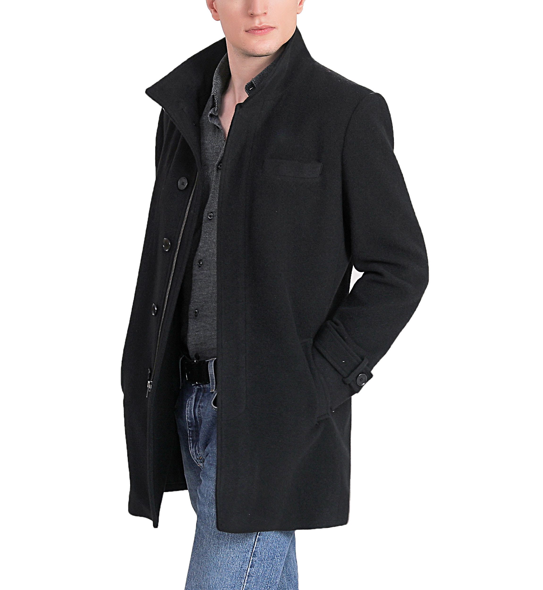 Mens Owen Wool Blend Car Coat