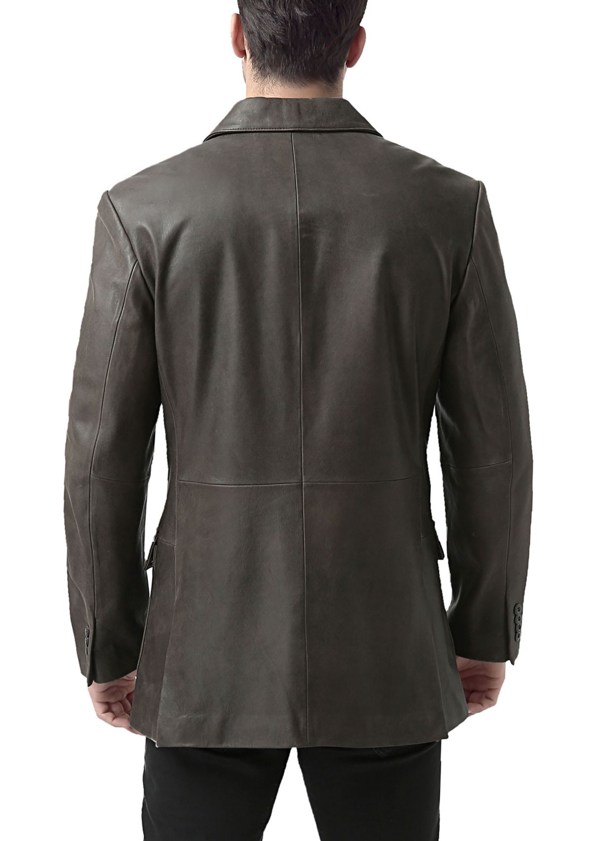 Mens Mark Distressed Leather Blazer