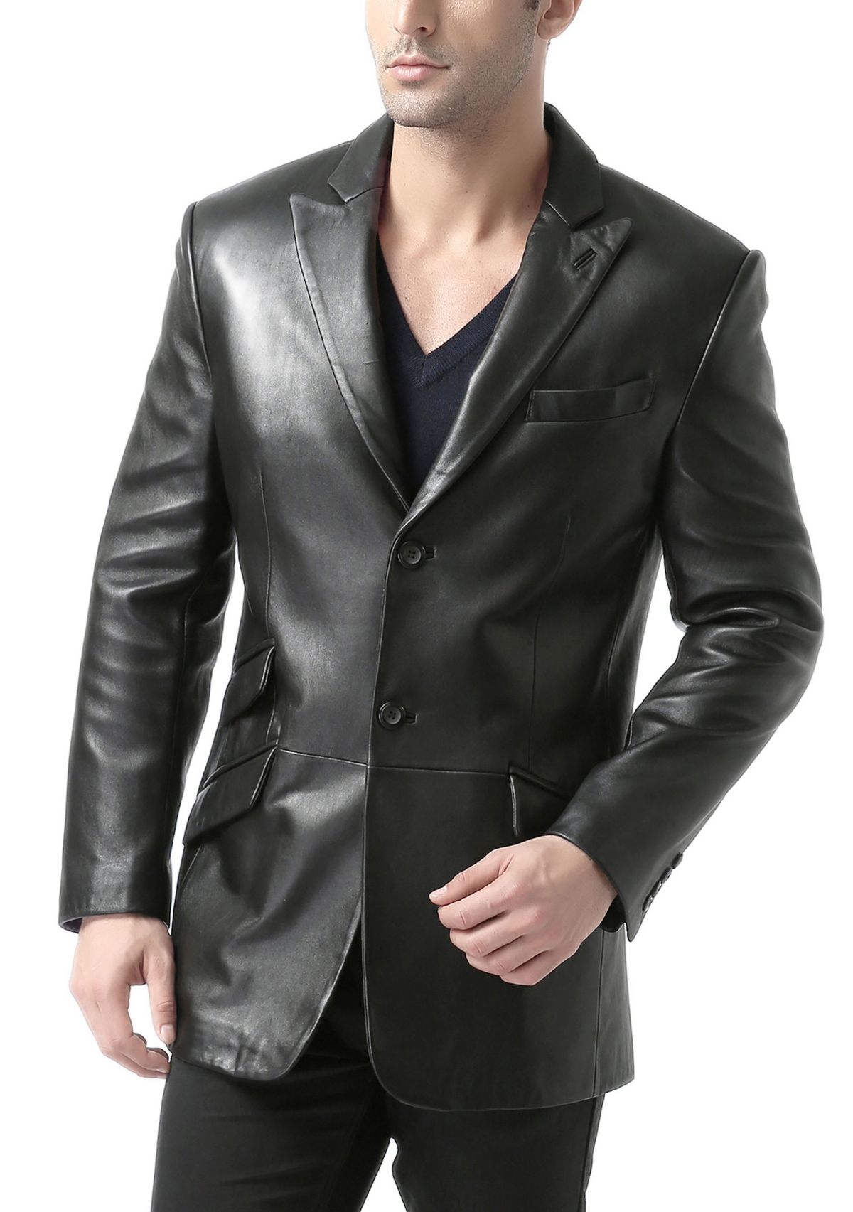 Mens Noah Leather Blazer