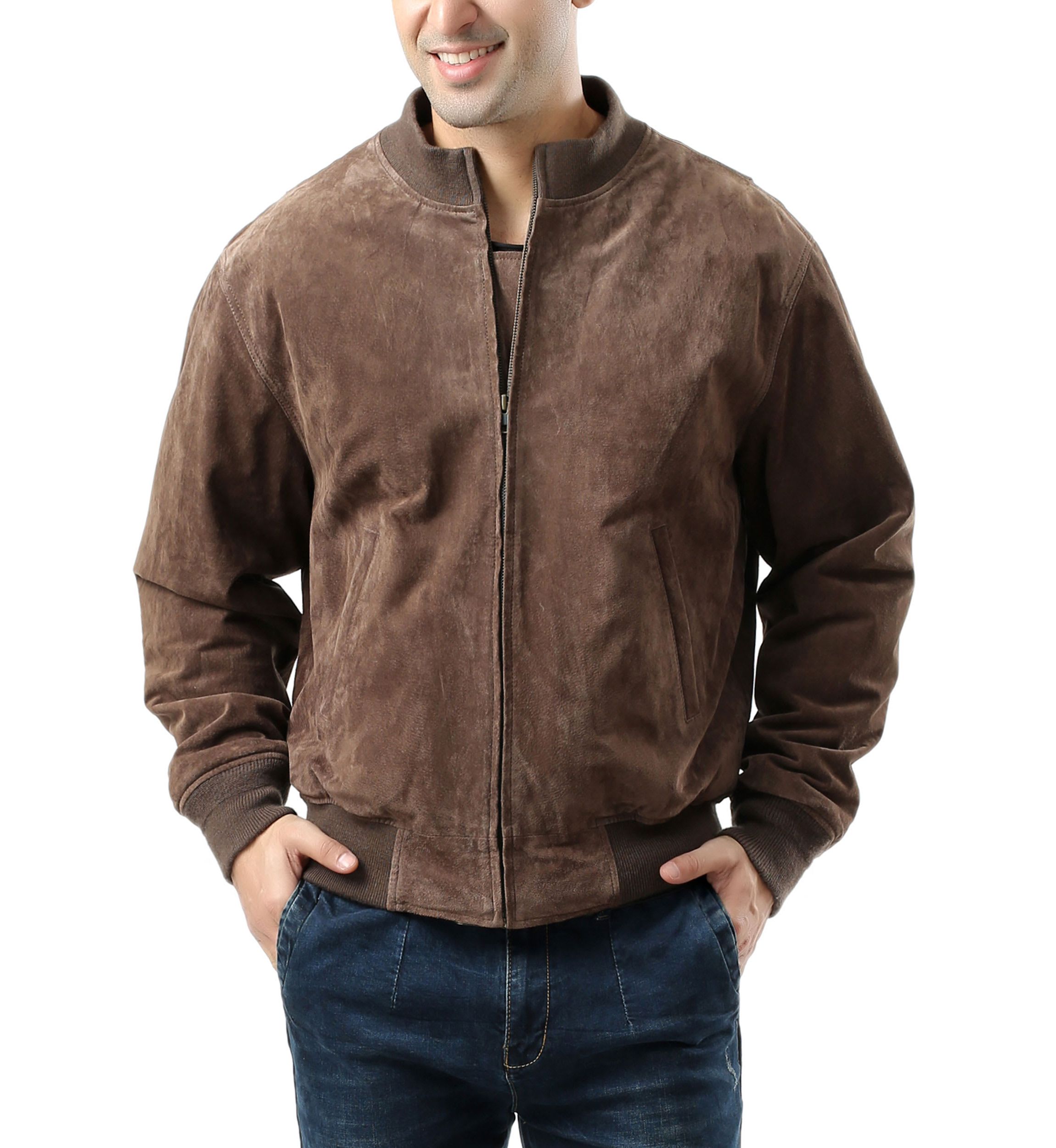 Mens WWII Suede Leather Tanker Jacket