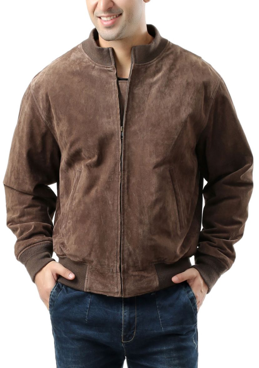 Mens WWII Suede Leather Tanker Jacket