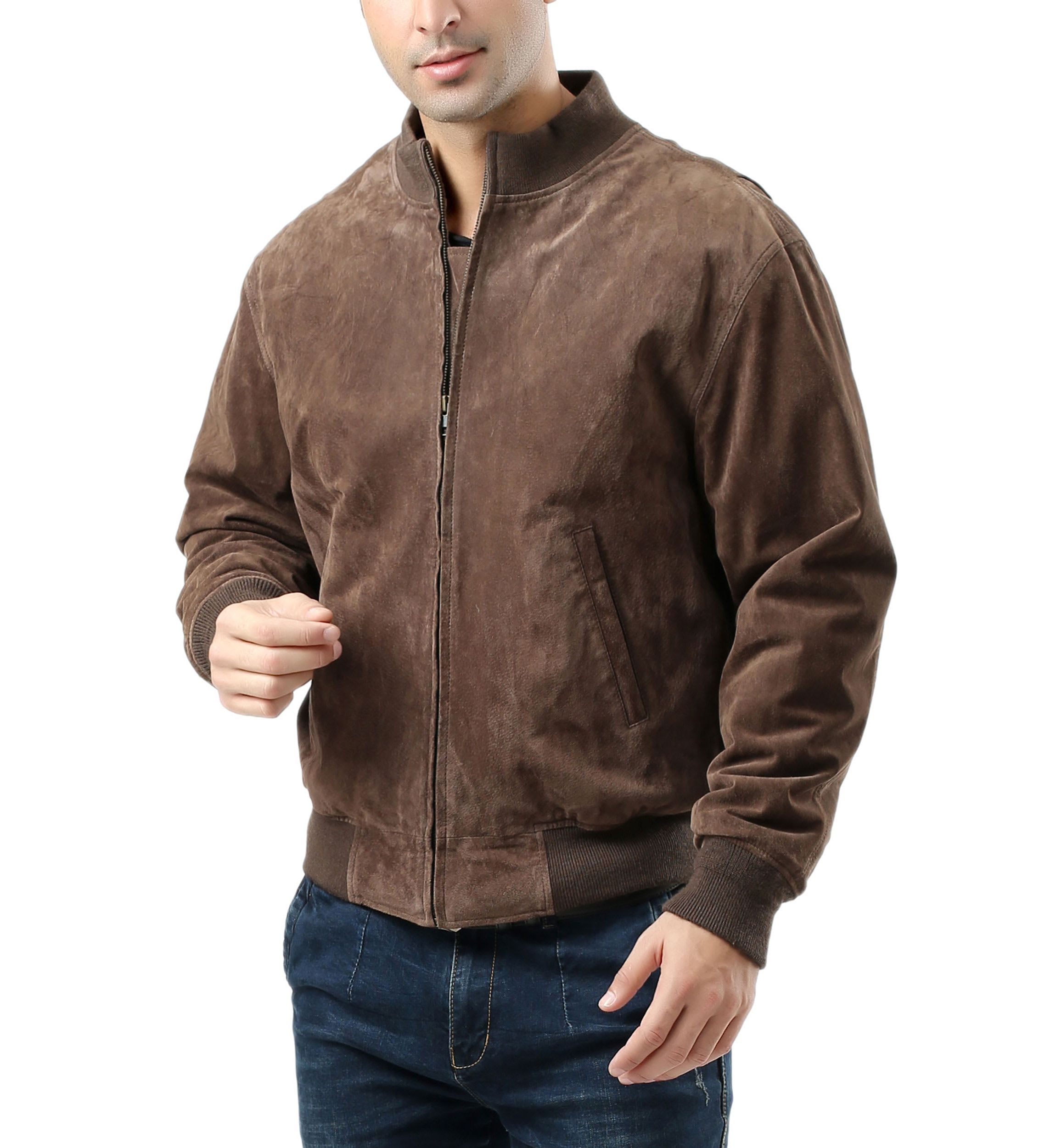 Mens WWII Suede Leather Tanker Jacket