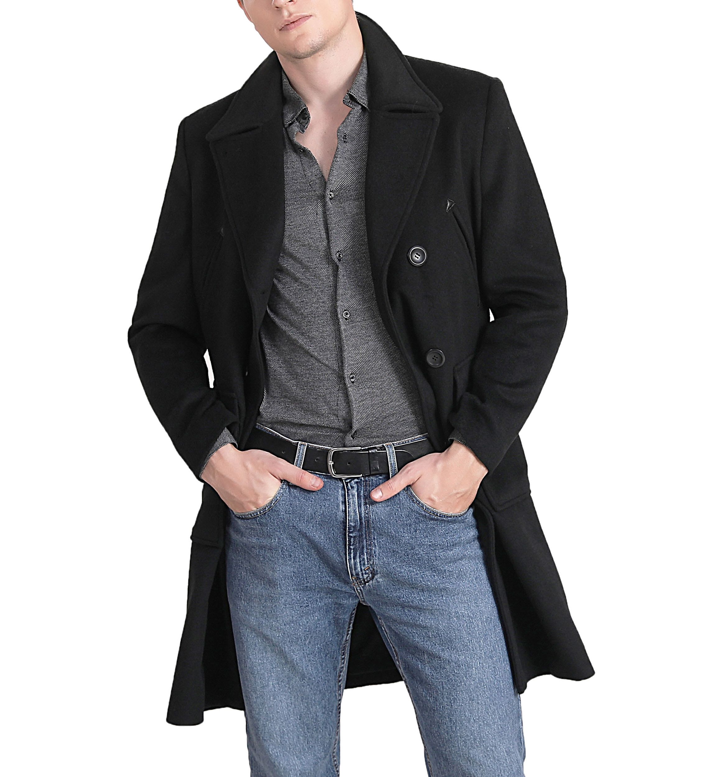 Mens Addison Wool Blend Pea Coat