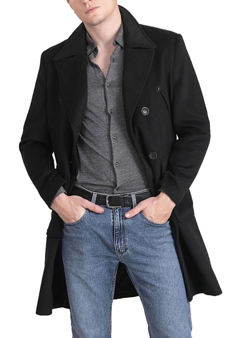 Mens Addison Wool Blend Pea Coat