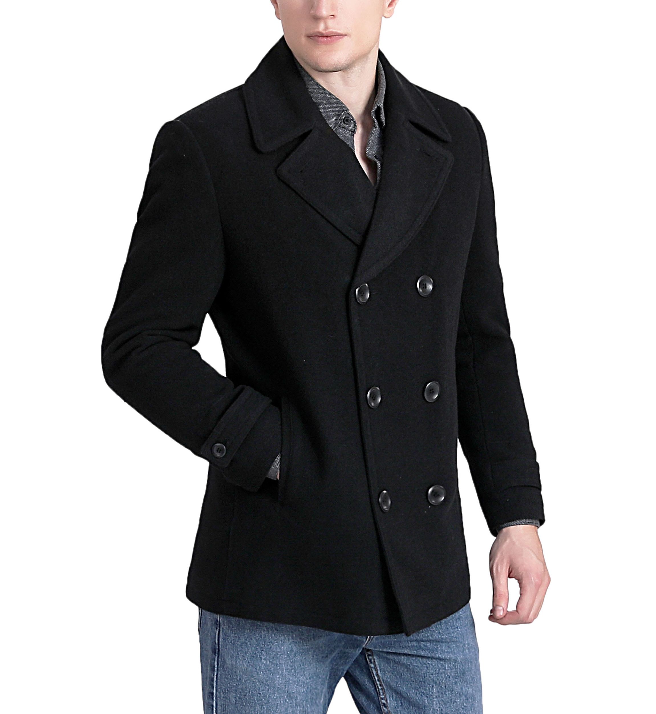 Mens Wool Blend Pea Coat