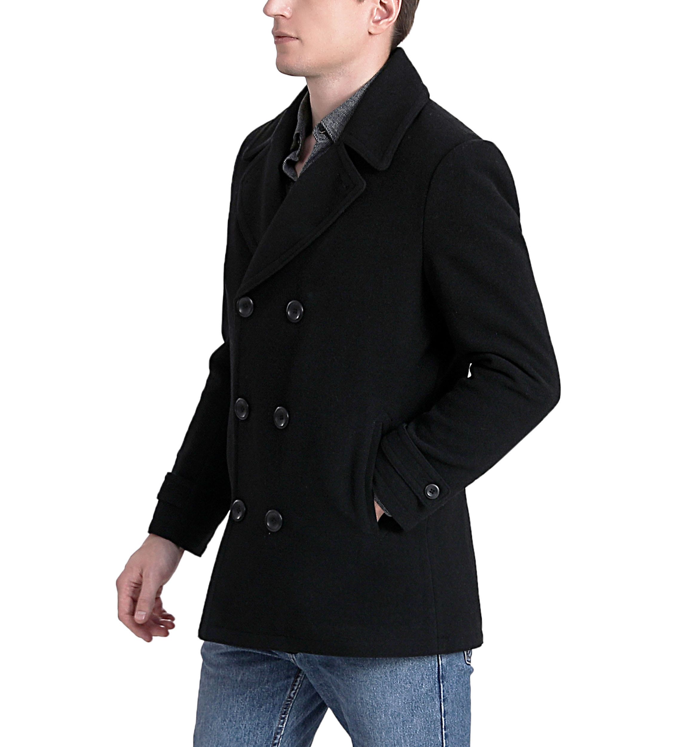 Mens Wool Blend Pea Coat