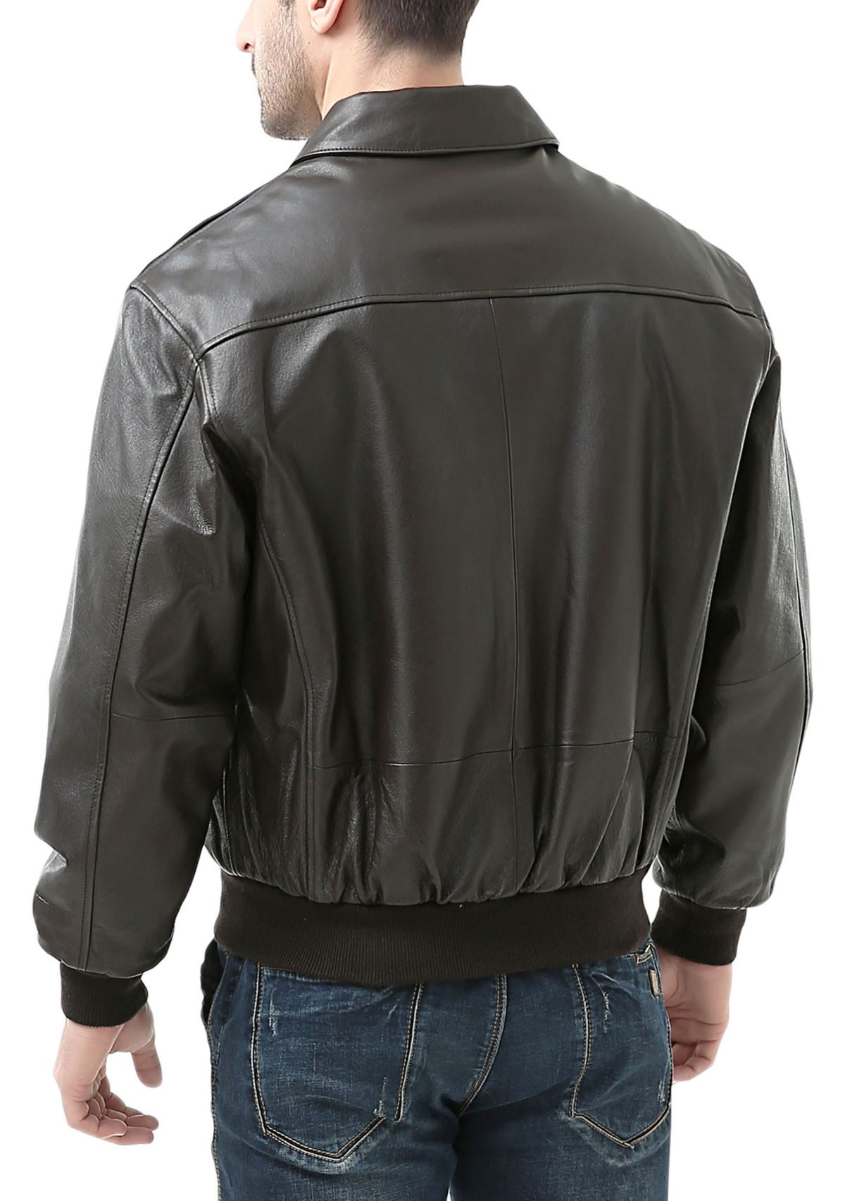 Mens A-2 Leather Flight Bomber Jacket
