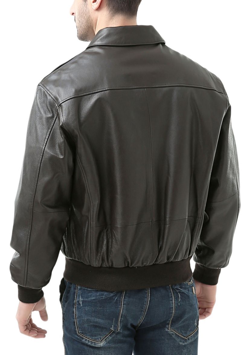 Mens A-2 Leather Flight Bomber Jacket