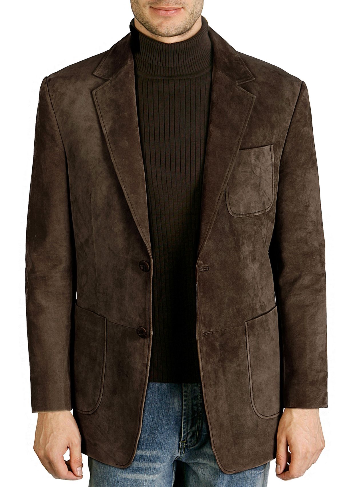 Mens Steve Suede Leather Blazer