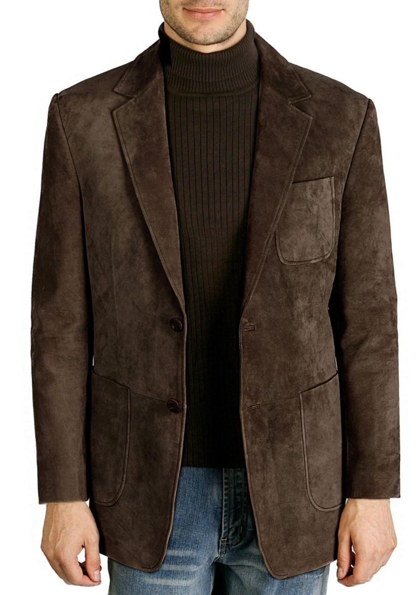 Mens Steve Suede Leather Blazer