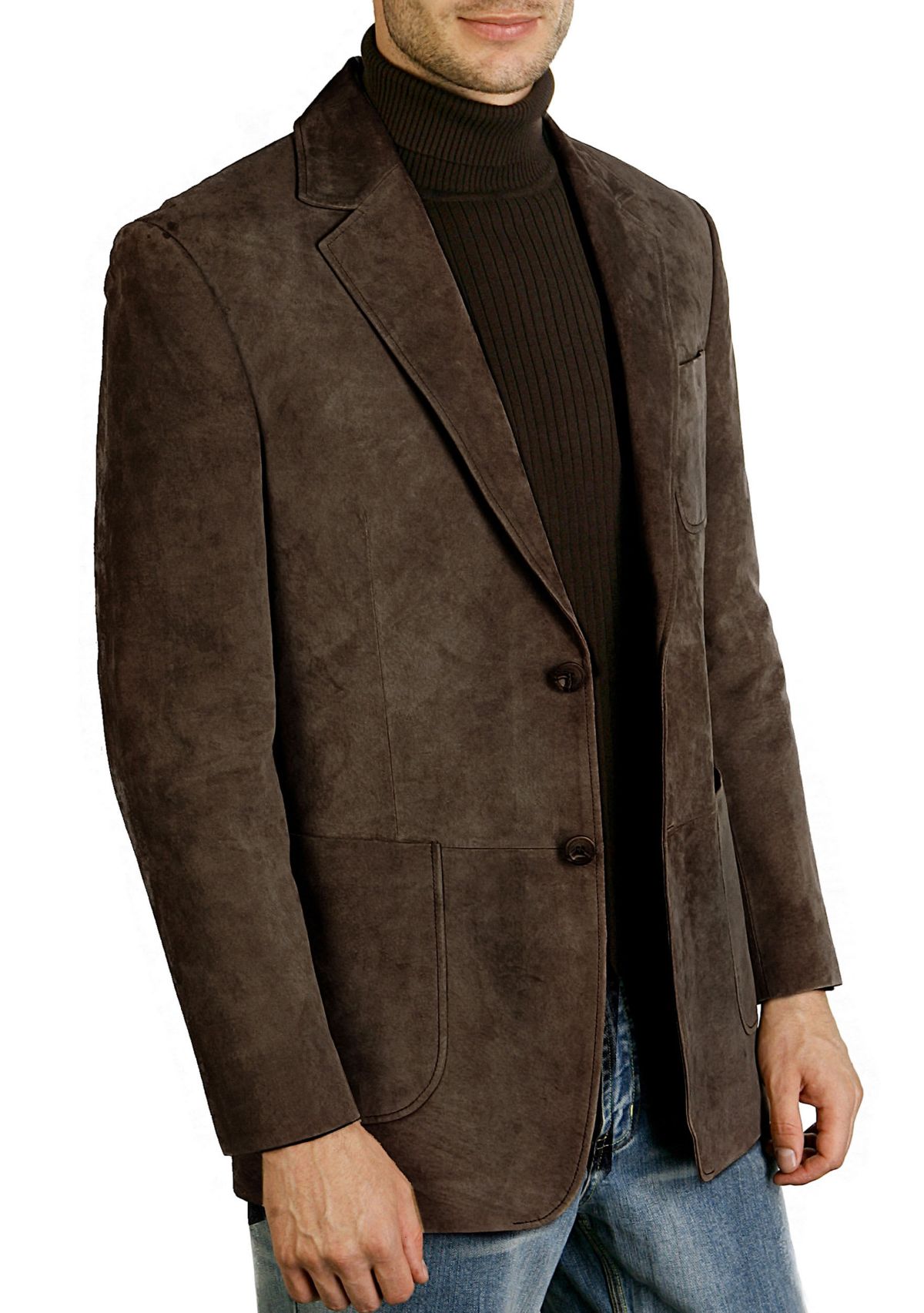 Mens Steve Suede Leather Blazer