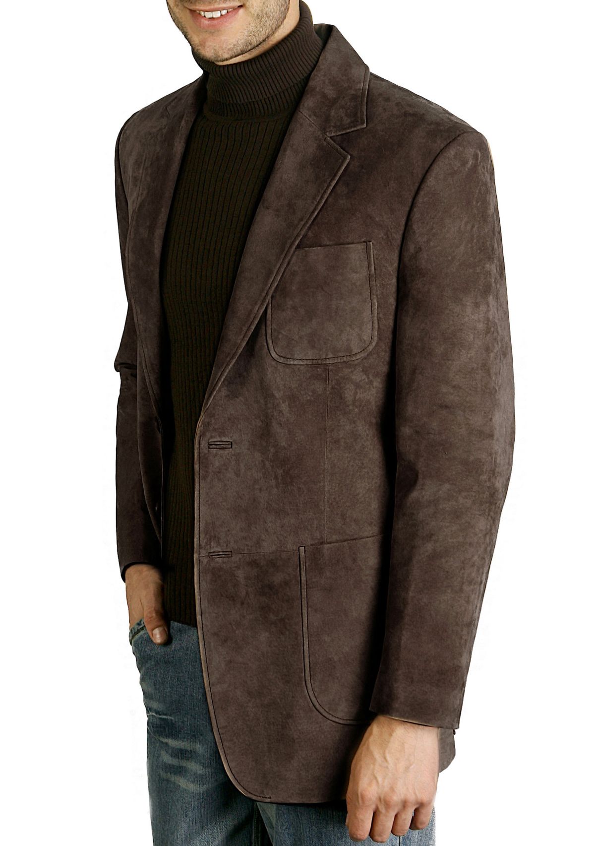 Mens Steve Suede Leather Blazer