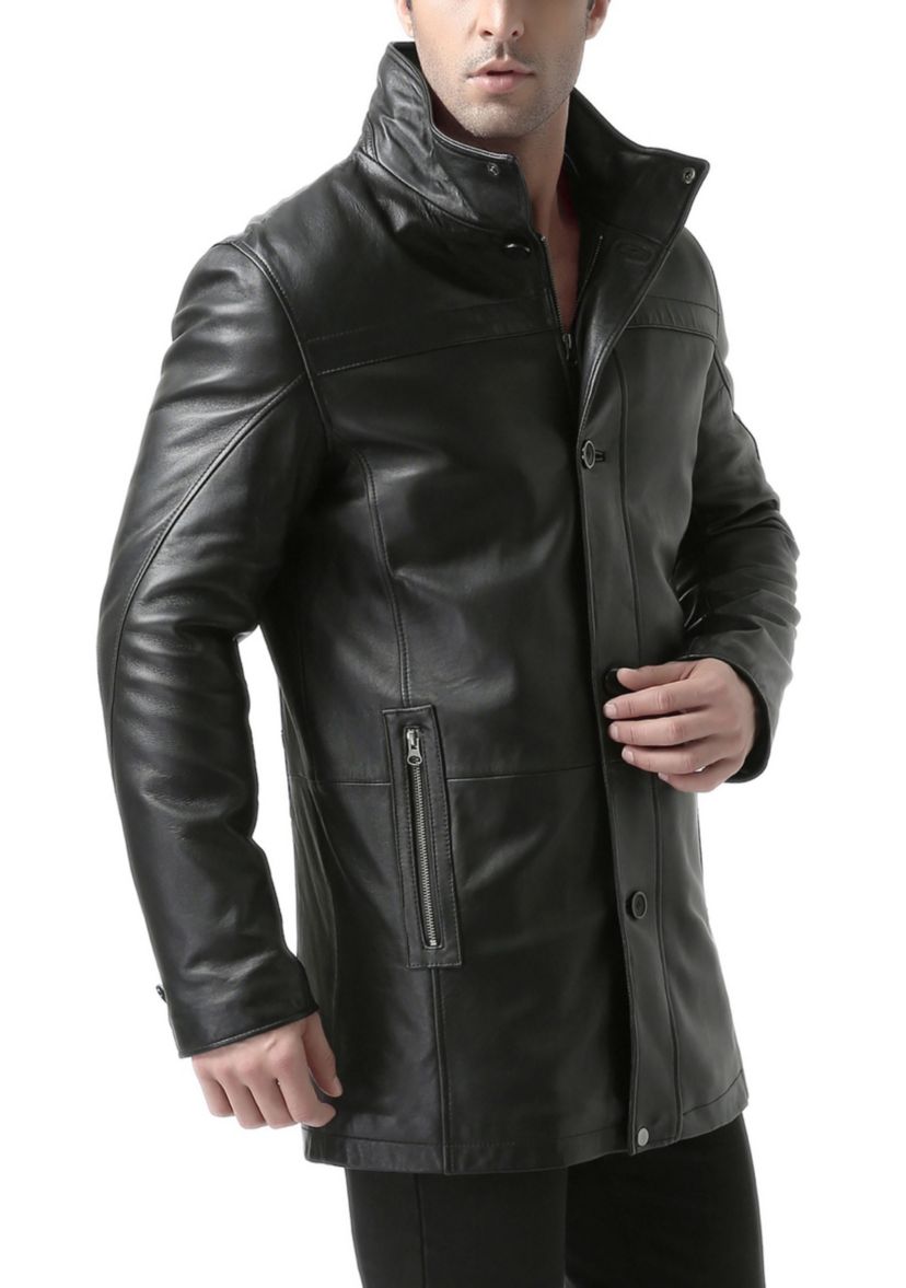 Mens Chad Leather Car Coat